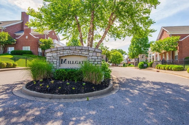 view of community sign