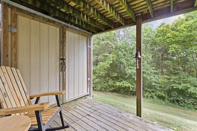 view of wooden terrace