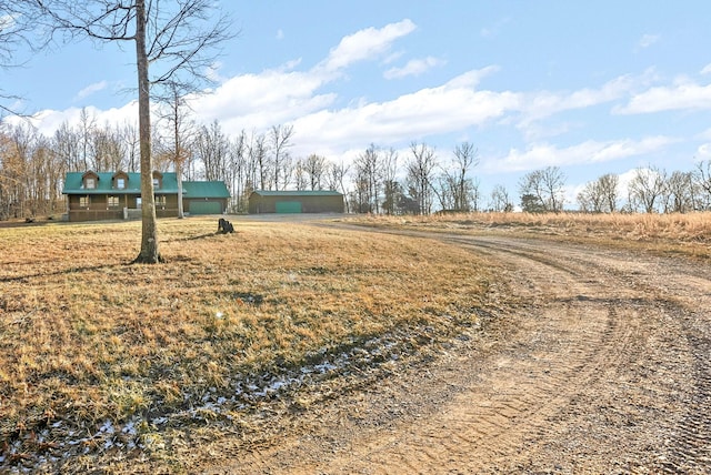 view of street featuring a rural view