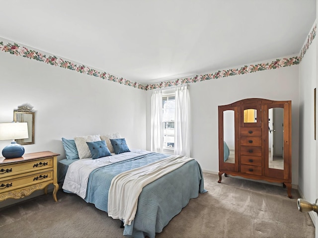 view of carpeted bedroom