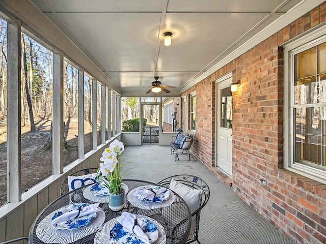 view of sunroom / solarium