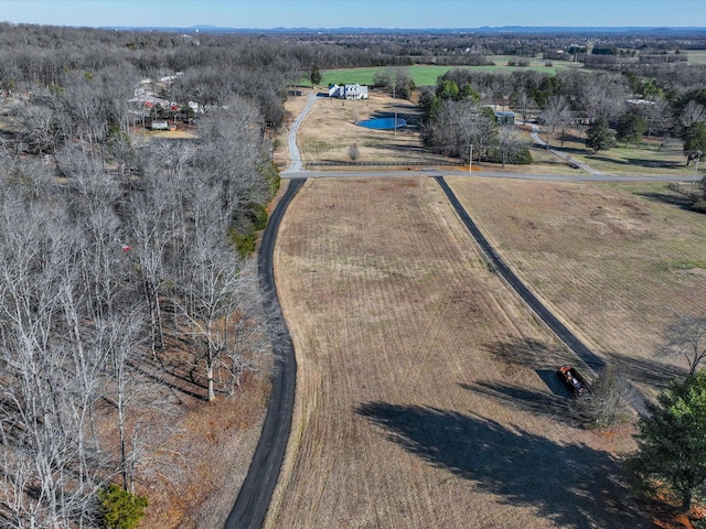 aerial view with a rural view