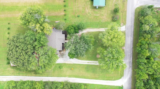 aerial view with a rural view