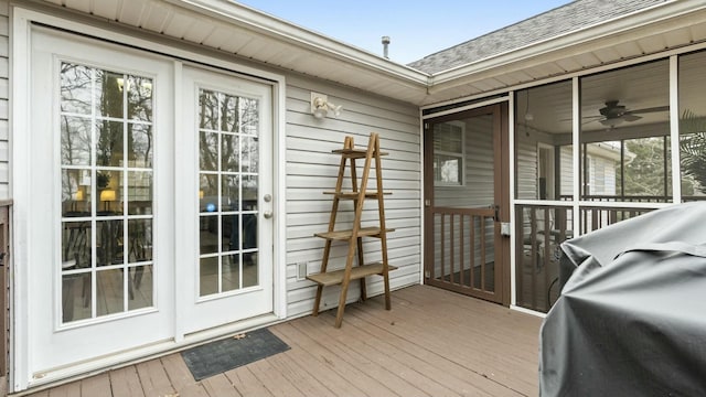 view of wooden deck