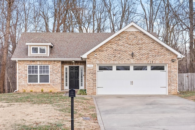 ranch-style home with a garage