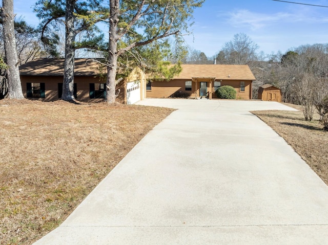 view of single story home