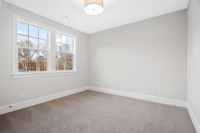 view of carpeted spare room