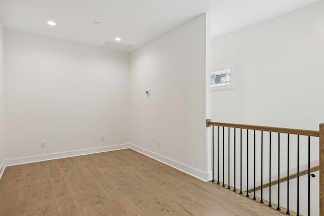 empty room featuring light wood-type flooring