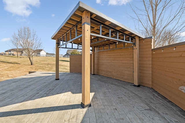 view of patio with a deck