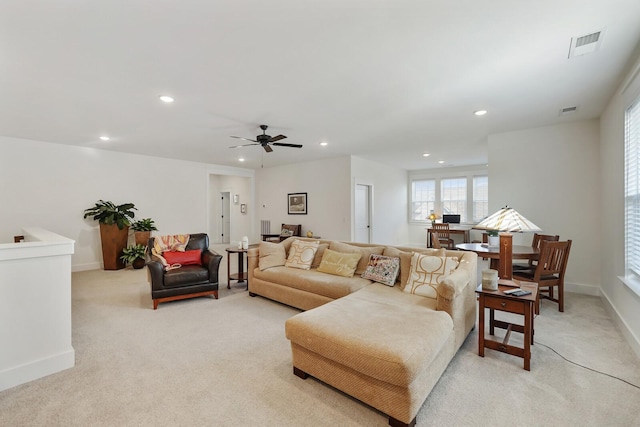 view of carpeted living room