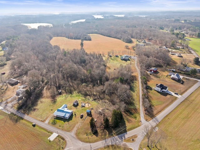 bird's eye view featuring a rural view