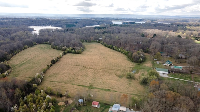 bird's eye view featuring a rural view