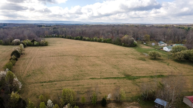 bird's eye view with a rural view