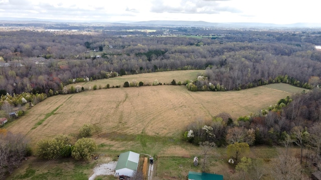 drone / aerial view with a rural view