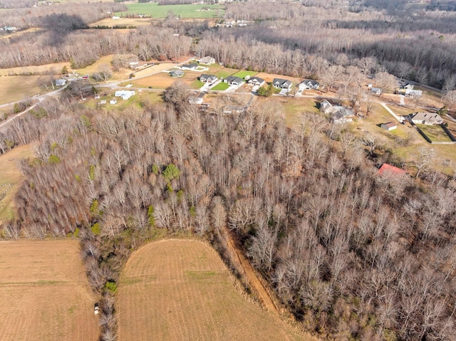 aerial view featuring a rural view