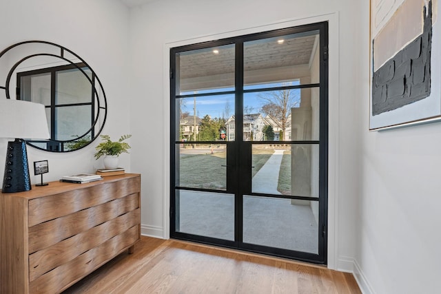 entryway featuring light wood-type flooring