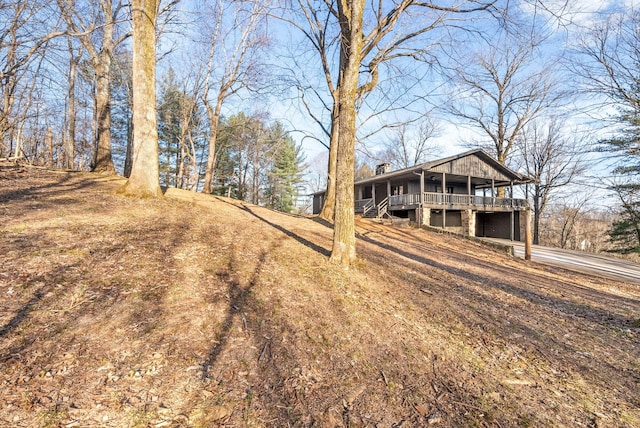 view of front of house featuring a deck