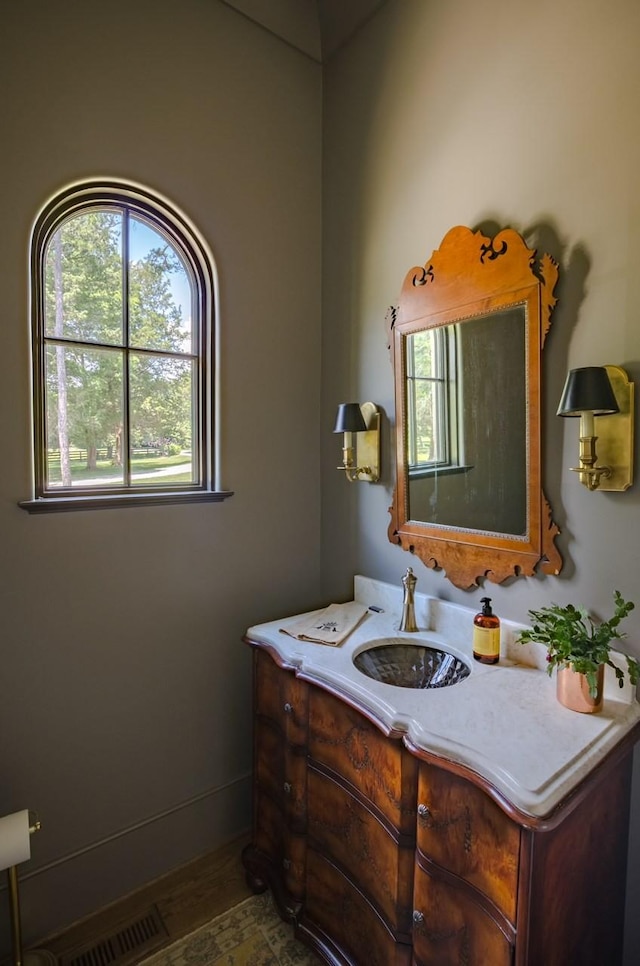 bathroom with vanity