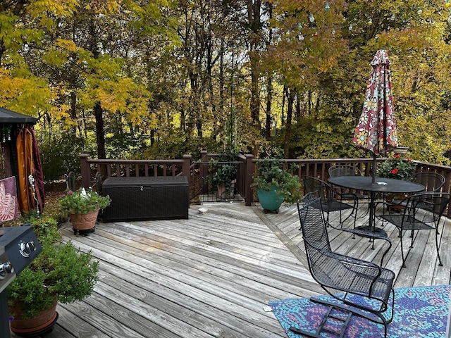 view of wooden terrace