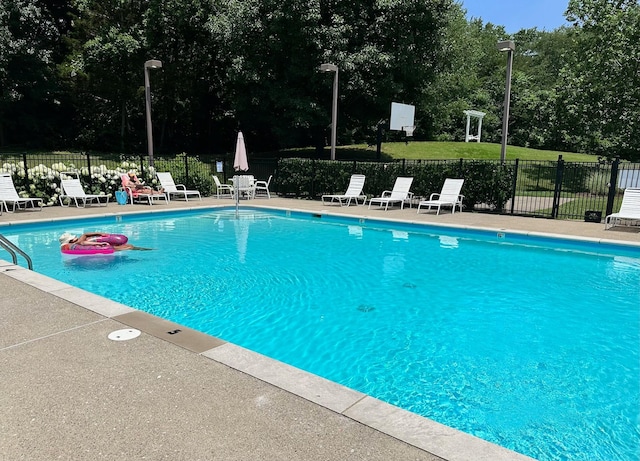 view of pool with a patio area