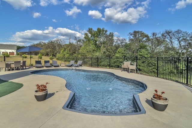 view of pool with a patio area