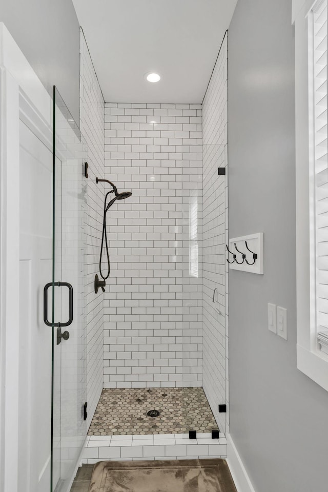 bathroom with walk in shower