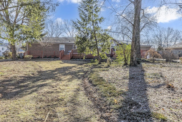 exterior space featuring a deck