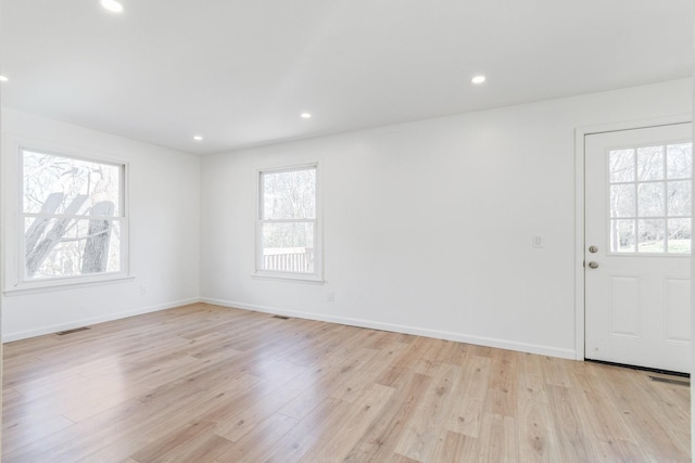 entryway featuring light hardwood / wood-style floors