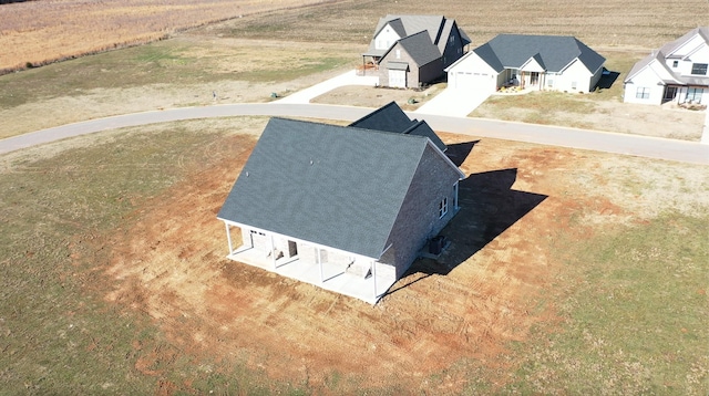 bird's eye view featuring a rural view