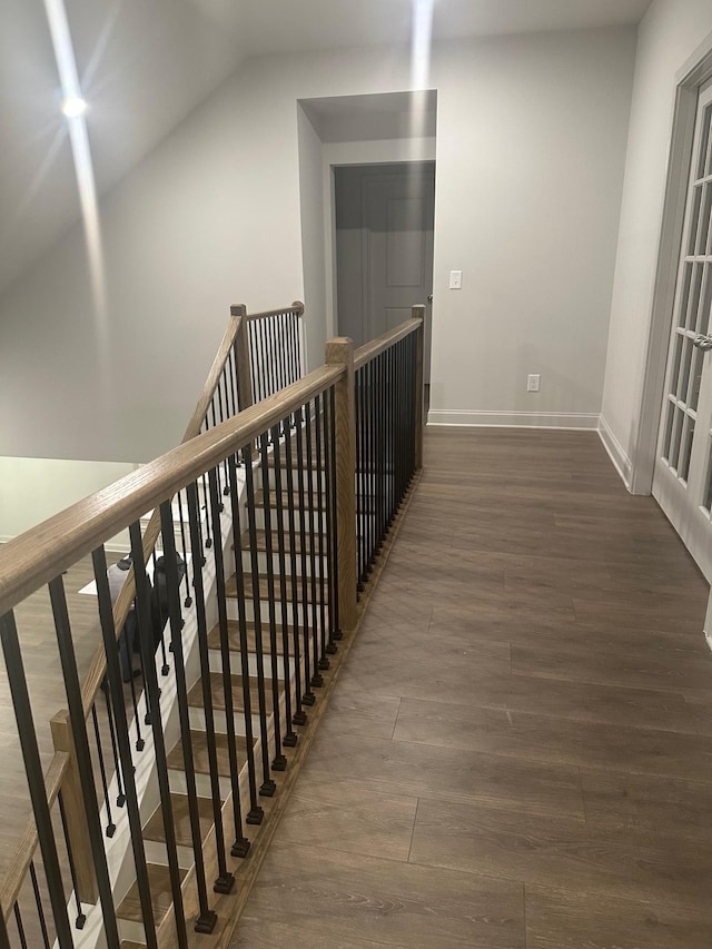 hall featuring dark hardwood / wood-style flooring