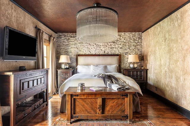 bedroom featuring dark wood-type flooring