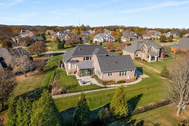 drone / aerial view with a residential view