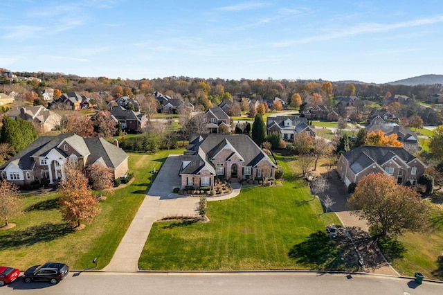 bird's eye view with a residential view