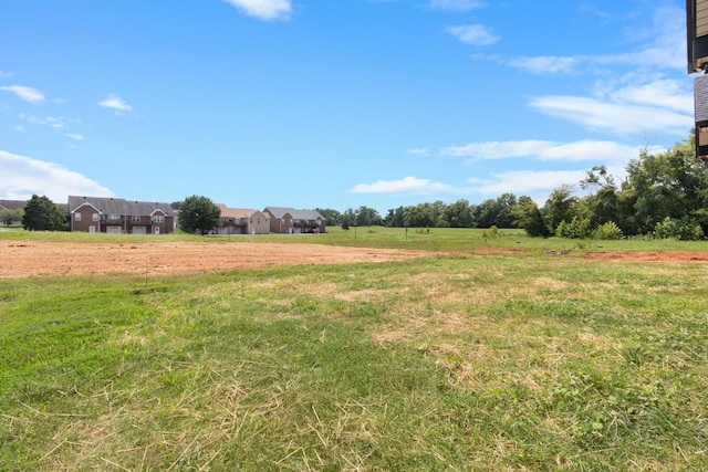 view of yard with a rural view