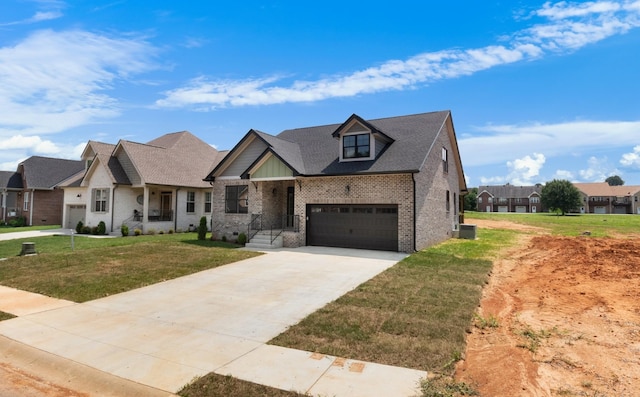 view of front of home with a front yard