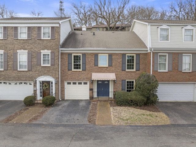 view of property with a garage