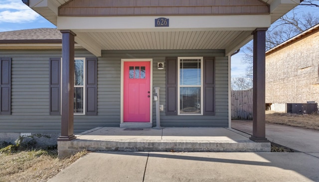 view of doorway to property