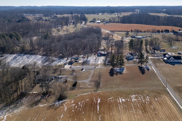 bird's eye view featuring a rural view