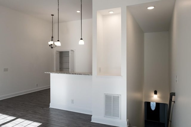 interior space featuring dark wood-type flooring