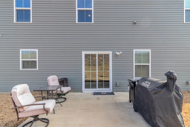 view of patio / terrace with a grill