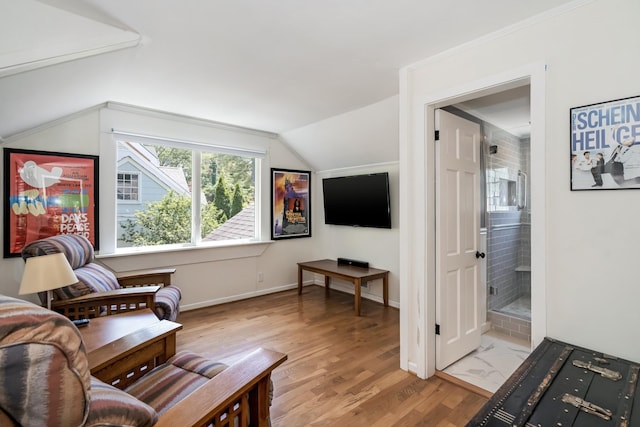1704 Temple Ave, Nashville, TN 37215 - living room featuring lofted ceiling and light hardwood / wood-style floors