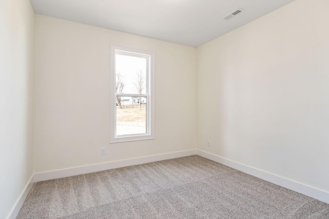 view of carpeted spare room