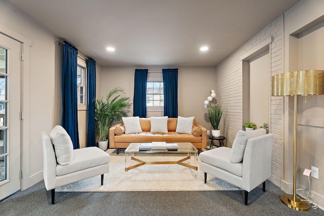 view of carpeted living room