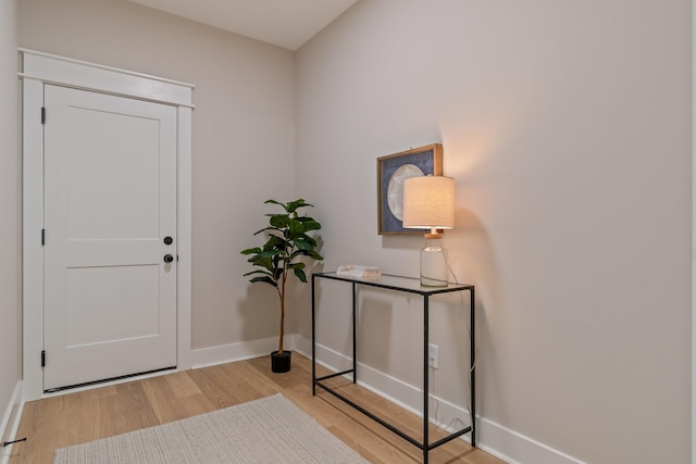 entrance foyer featuring light hardwood / wood-style floors