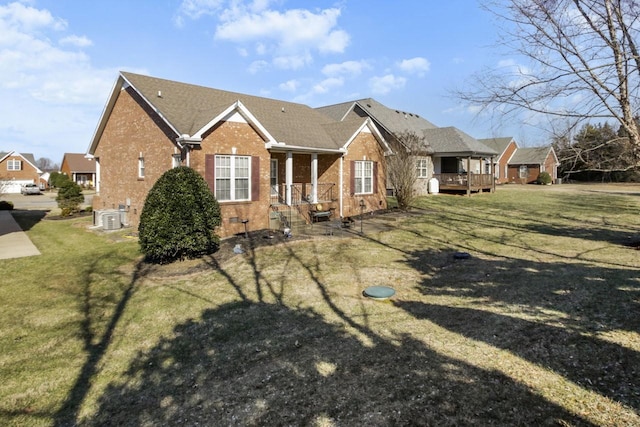 exterior space with a front lawn