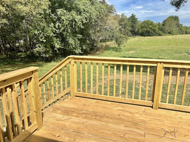 deck with a yard