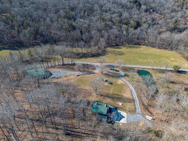 bird's eye view featuring a rural view