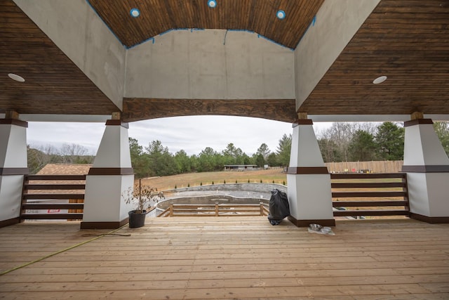 deck featuring a gazebo