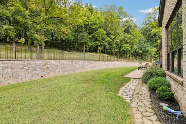 view of yard featuring a patio