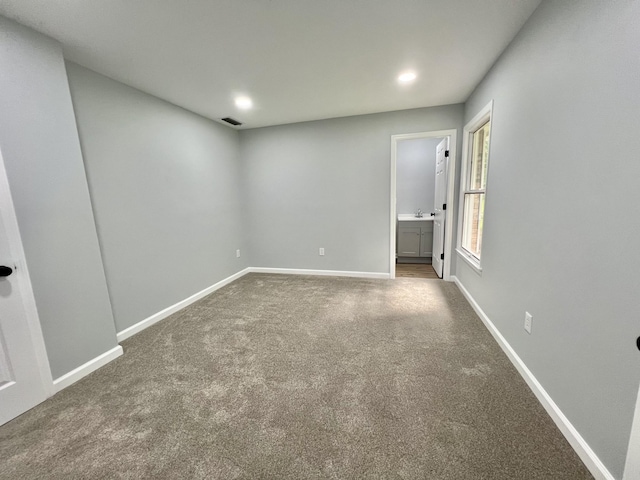 view of carpeted empty room